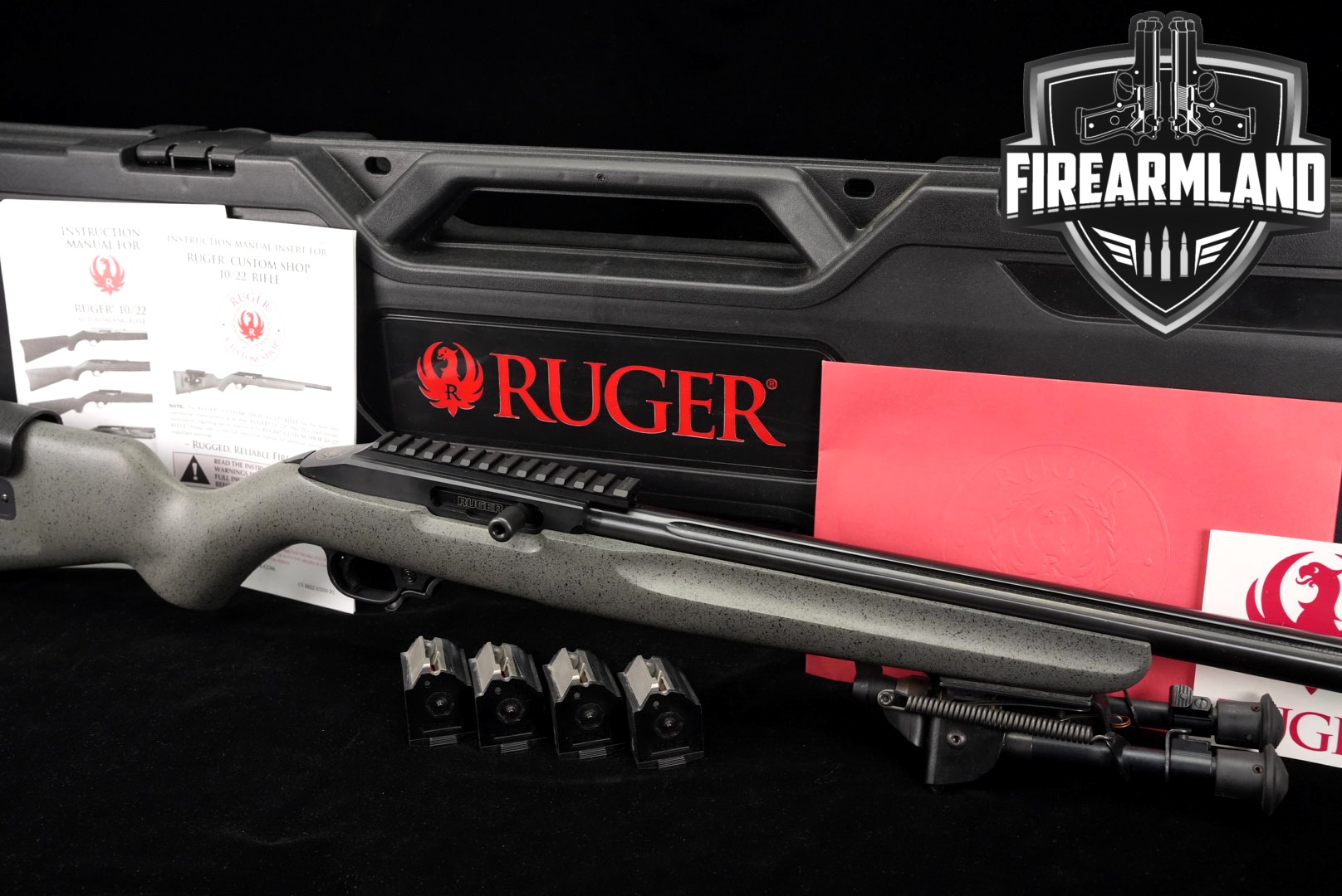 2025 Sturm Ruger 10/22 Competition Custom Shop .22 LR Blued & Gray Laminate in Excellent Condition Thumbnail
