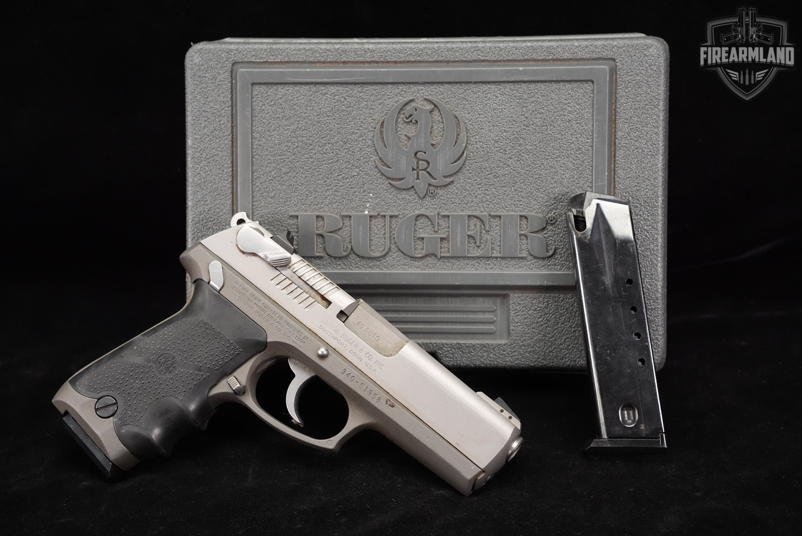 1995 Ruger P944 40 S&W 4.25" Matte Stainless P 94 P94 +2 MAGS, ORIG CASE-img-2