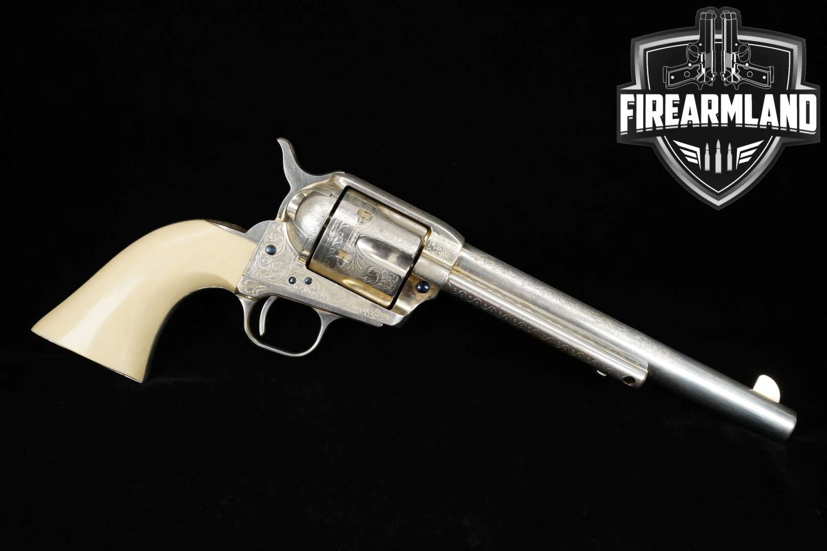 Cimarron Firearms Model P Black Powder Frame .45 Colt Nickel in Good Condition Thumbnail