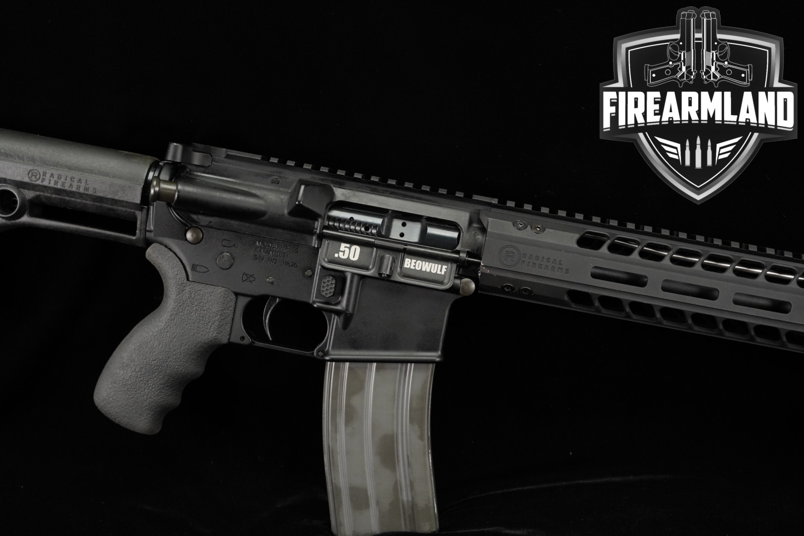 Radical Firearms (RF) RF-15 .50 Beowulf .50 Beowulf Black in Good Condition Thumbnail