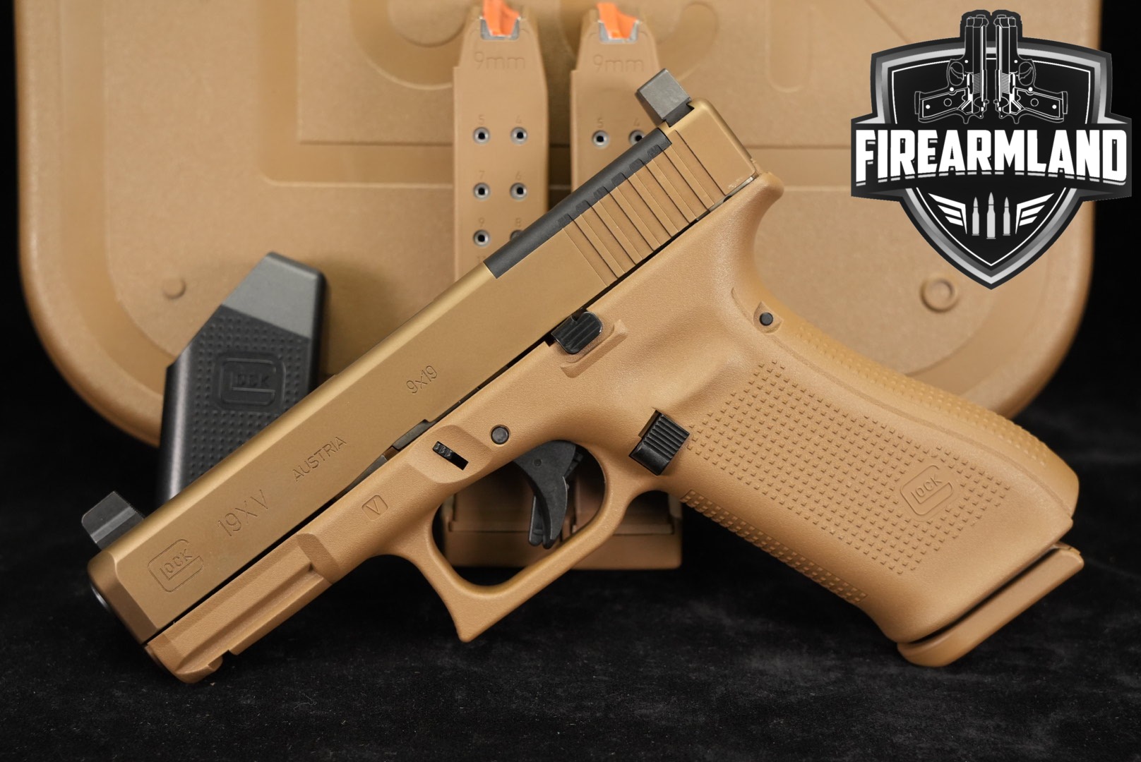 Glock 19X V Series MOS G19X 9mm 4.02 Coyote +3 MAGS & ORIG CASE-img-0