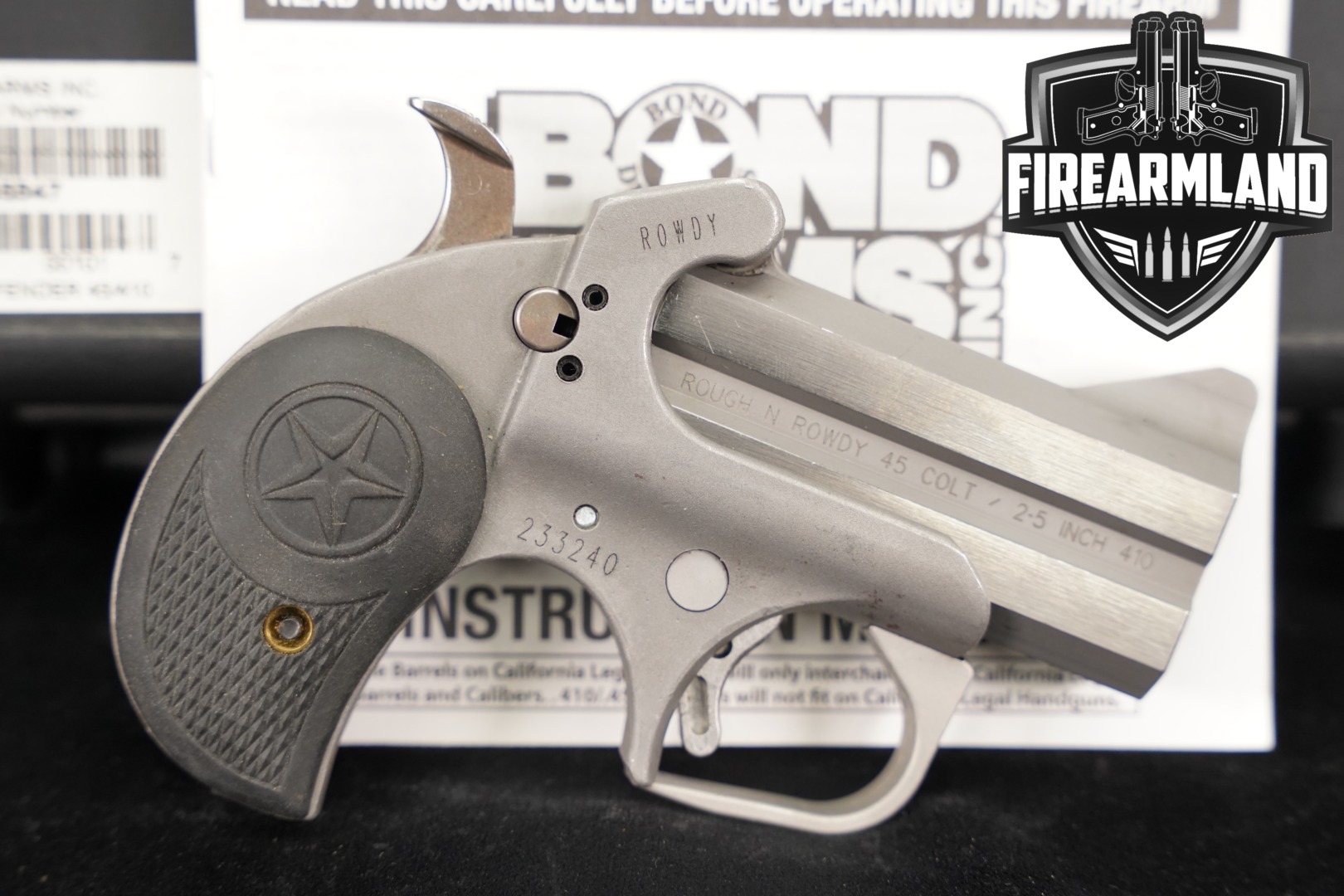 Bond Arms Rowdy Rough Series .45 LC/.410 Stainless in Good Condition Thumbnail