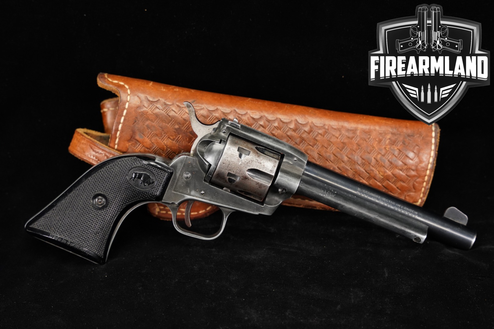 H. Schmidt HS Model 21 S Bison (JANA Import), Convertible/Dual Cylinder Combo .22 WMR Two-Tone Blued & Silver in Fair Condition Thumbnail