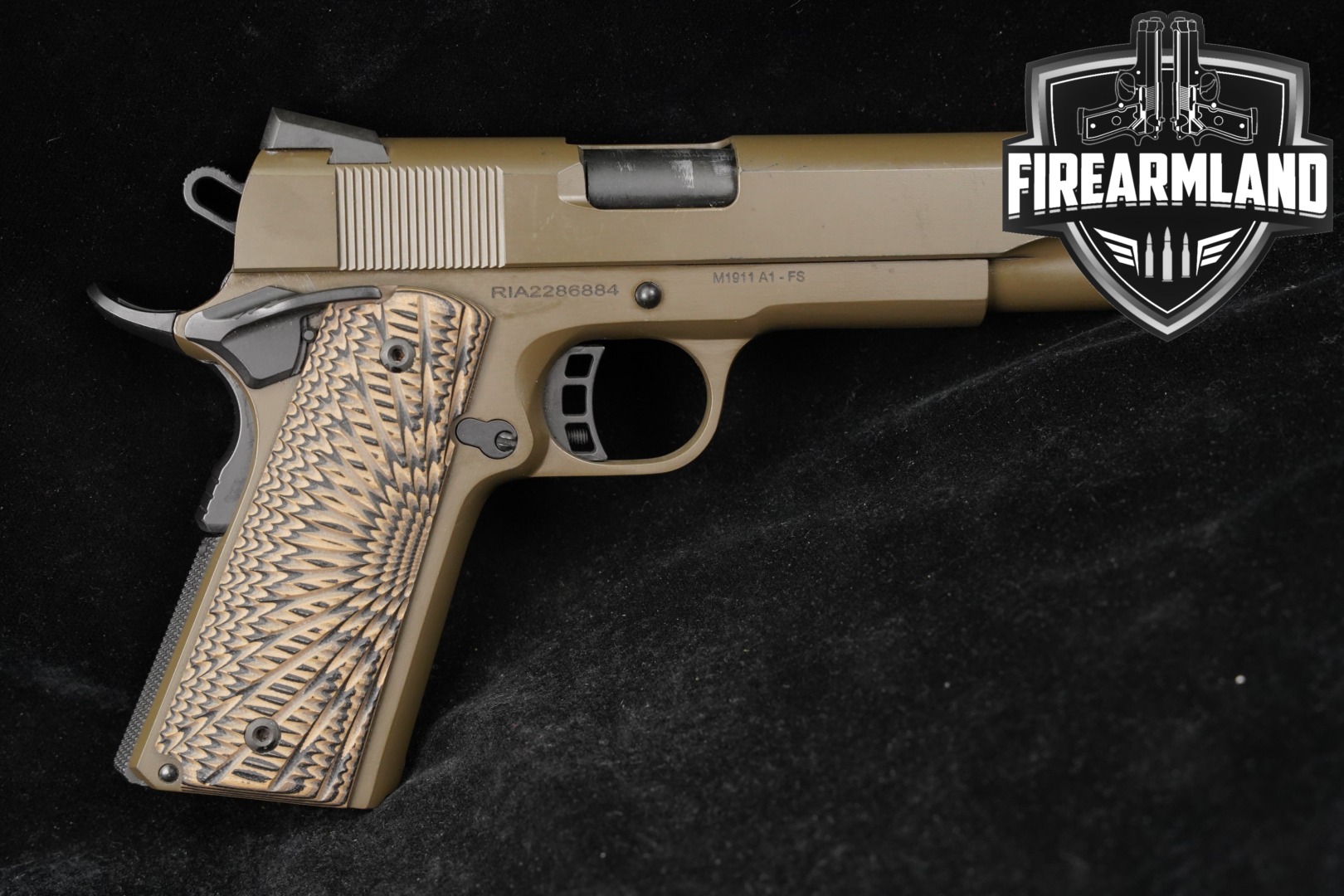 Rock Island Armory (RIA) M1911 A1-FS Tactical .45 ACP FDE in Good Condition Thumbnail
