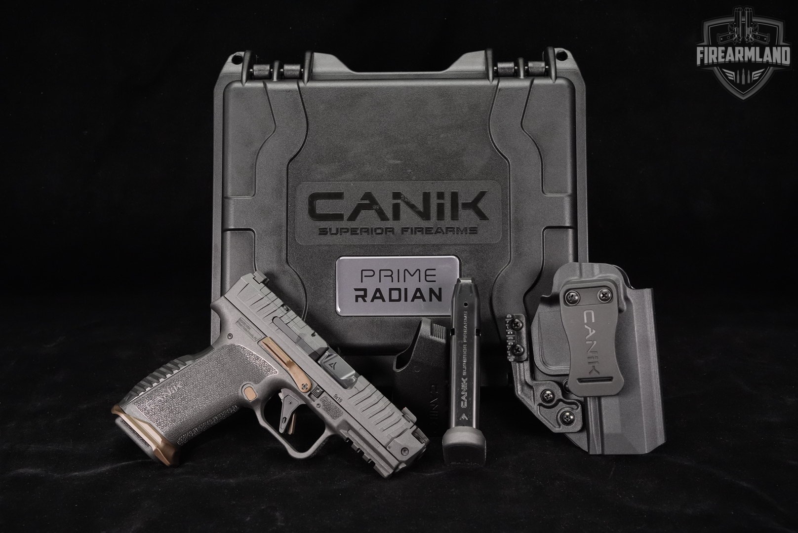 Canik Prime Radian 9mm Optics-Ready Grey MC-9 +2 MAGS, ORIG CASE, HOLSTER-img-2