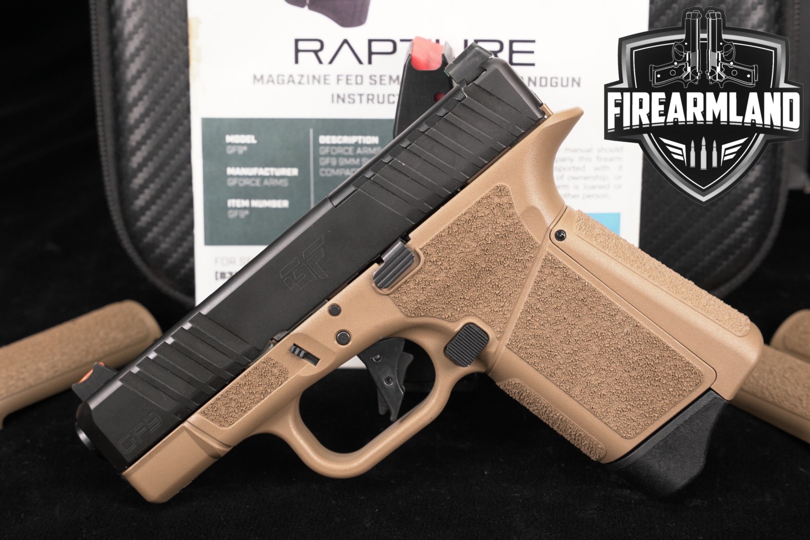 GForce Arms GF9 Rapture 9mm Luger Two-Tone FDE in Excellent Condition Thumbnail