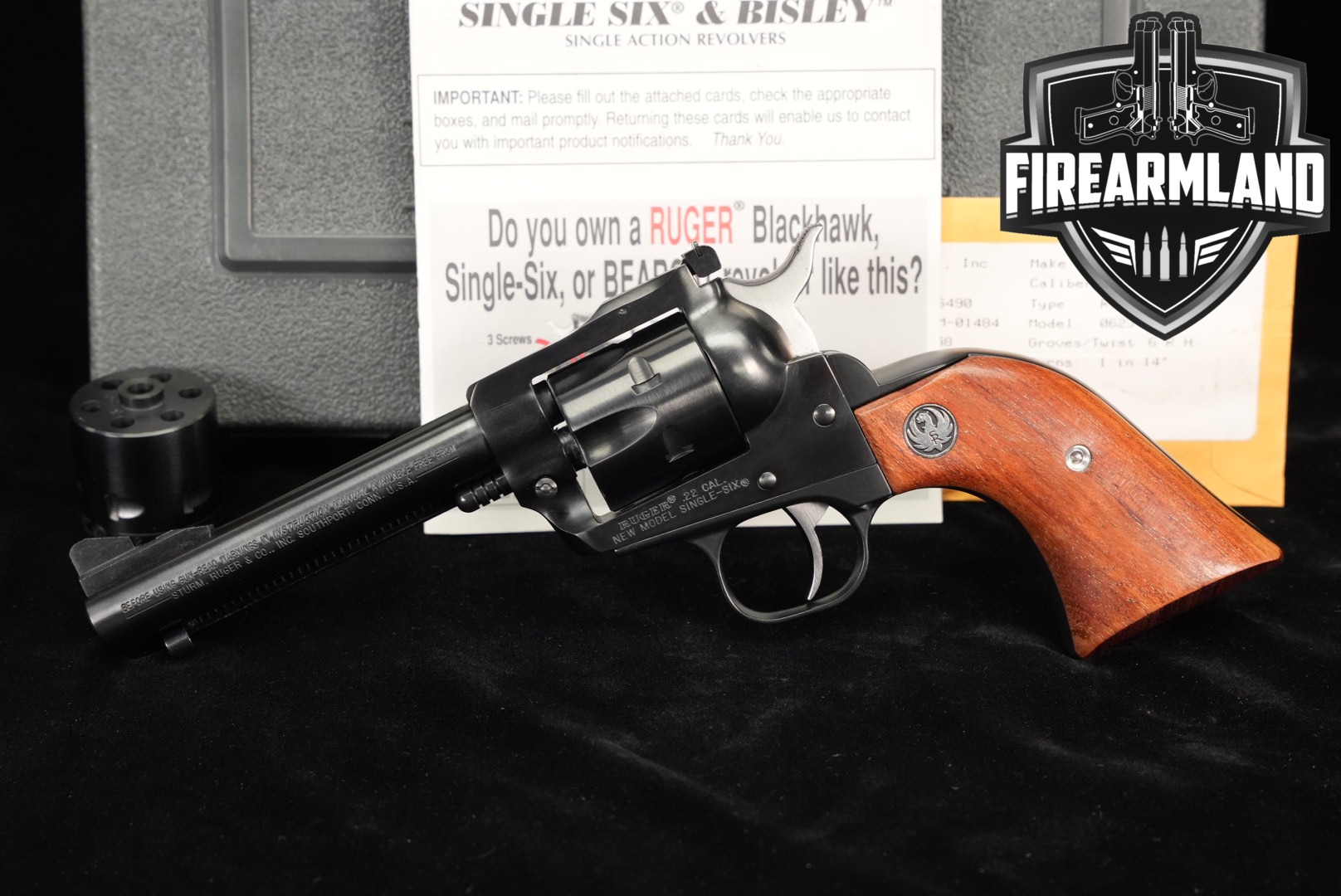 2001 Sturm Ruger New Model Single-Six Convertible .22 LR / .22 WMR Blued in Good Condition Thumbnail
