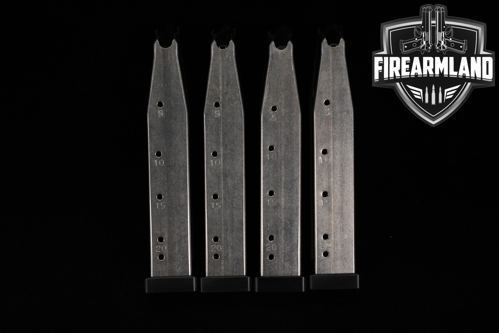 Atlas Gunworks FOUR (4) 2011 DS 1911 21 Round 140MM Magazines 9mm Luger in Excellent Condition Thumbnail