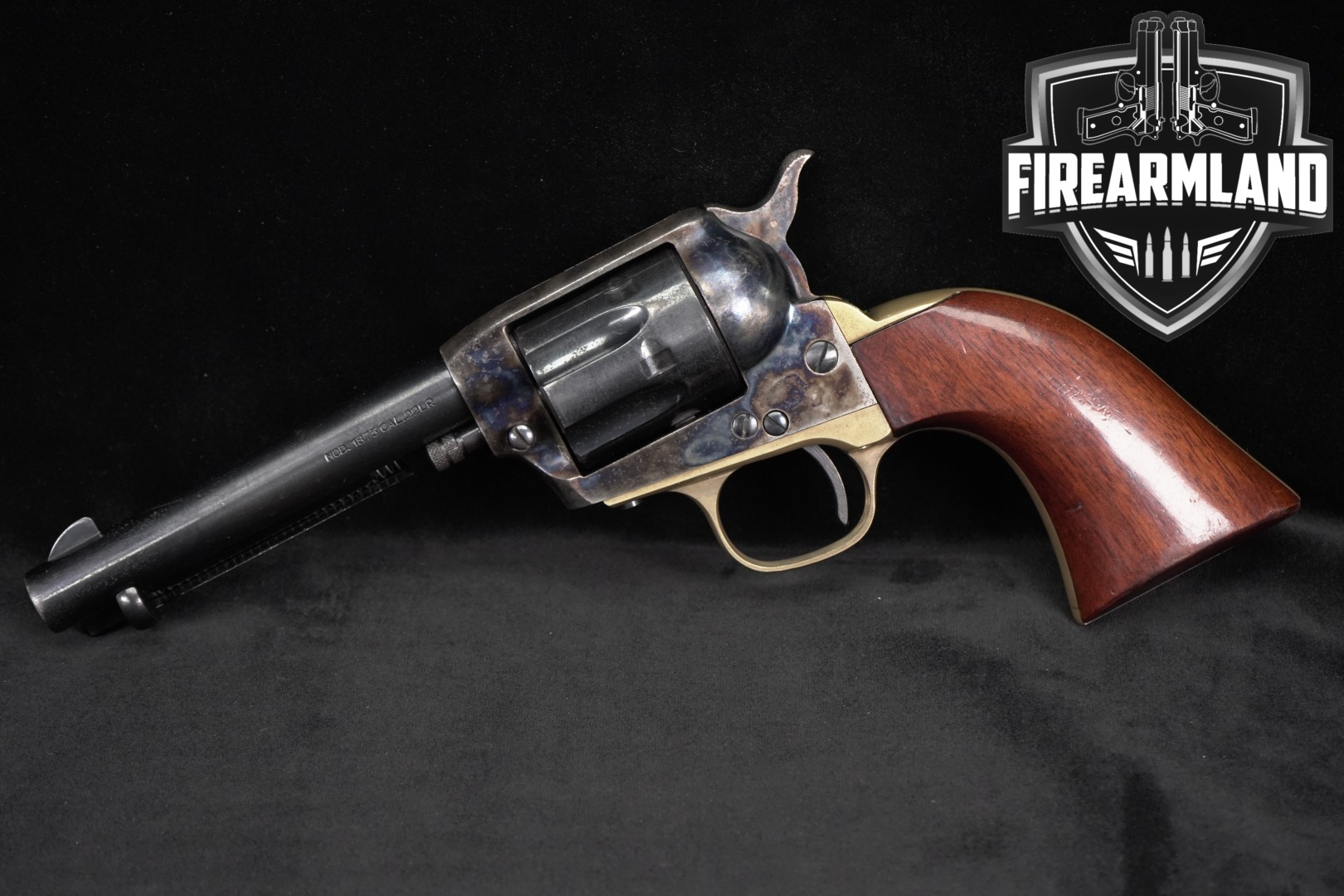 A. Uberti 1873 Cattleman .22 LR Two-Tone Blued & Color Case-Hardened in Good Condition Thumbnail