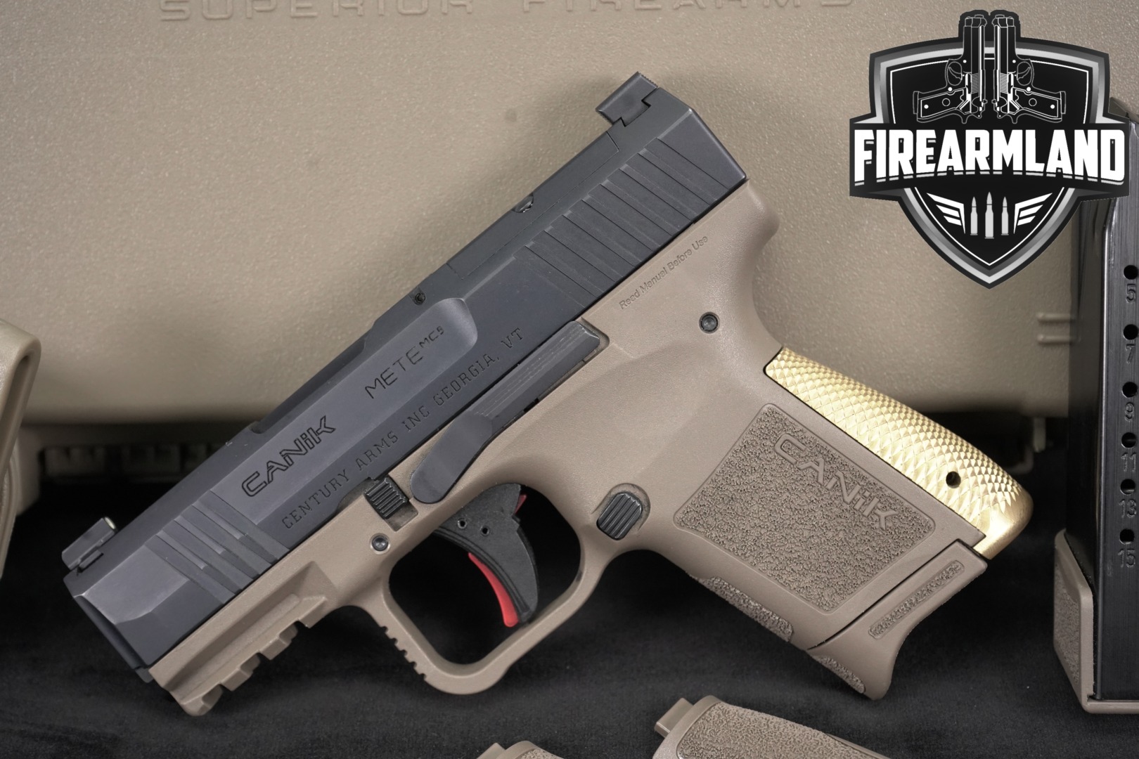 Canik METE MC9 9mm Luger Two-Tone FDE in Very Good Condition Thumbnail