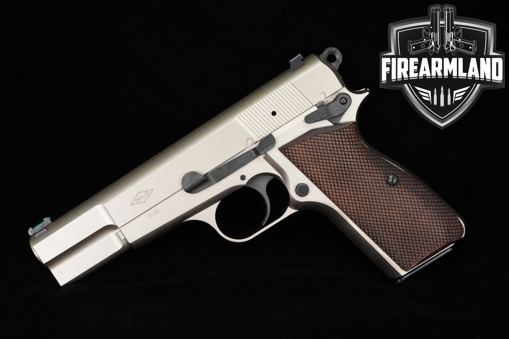 2024 Inglis Manufacturing P-35 Nickel 9mm Luger Satin Nickel in Excellent Condition Thumbnail