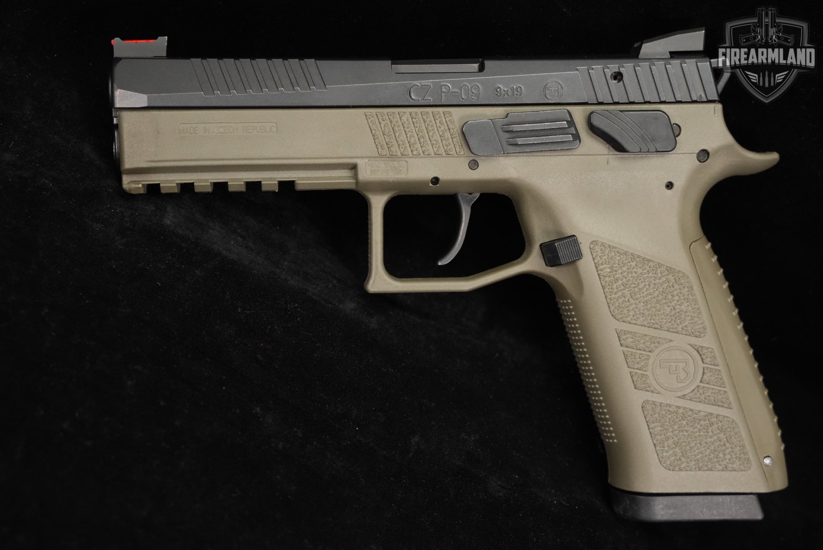 CZ P-09 9mm 4.54" Two-Tone FDE P09 +2 MAGS & HOLSTER-img-3