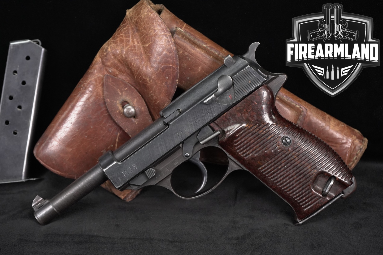 1944 Walther P.38 ac 44, Heereswaffenamt e/359 9mm Luger Blued in Fair Condition Thumbnail