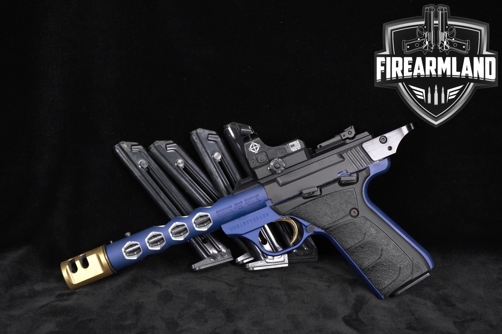 Browning Buck Mark Plus Vision Blue UFX .22 LR Blue Anodized in Excellent Condition Thumbnail
