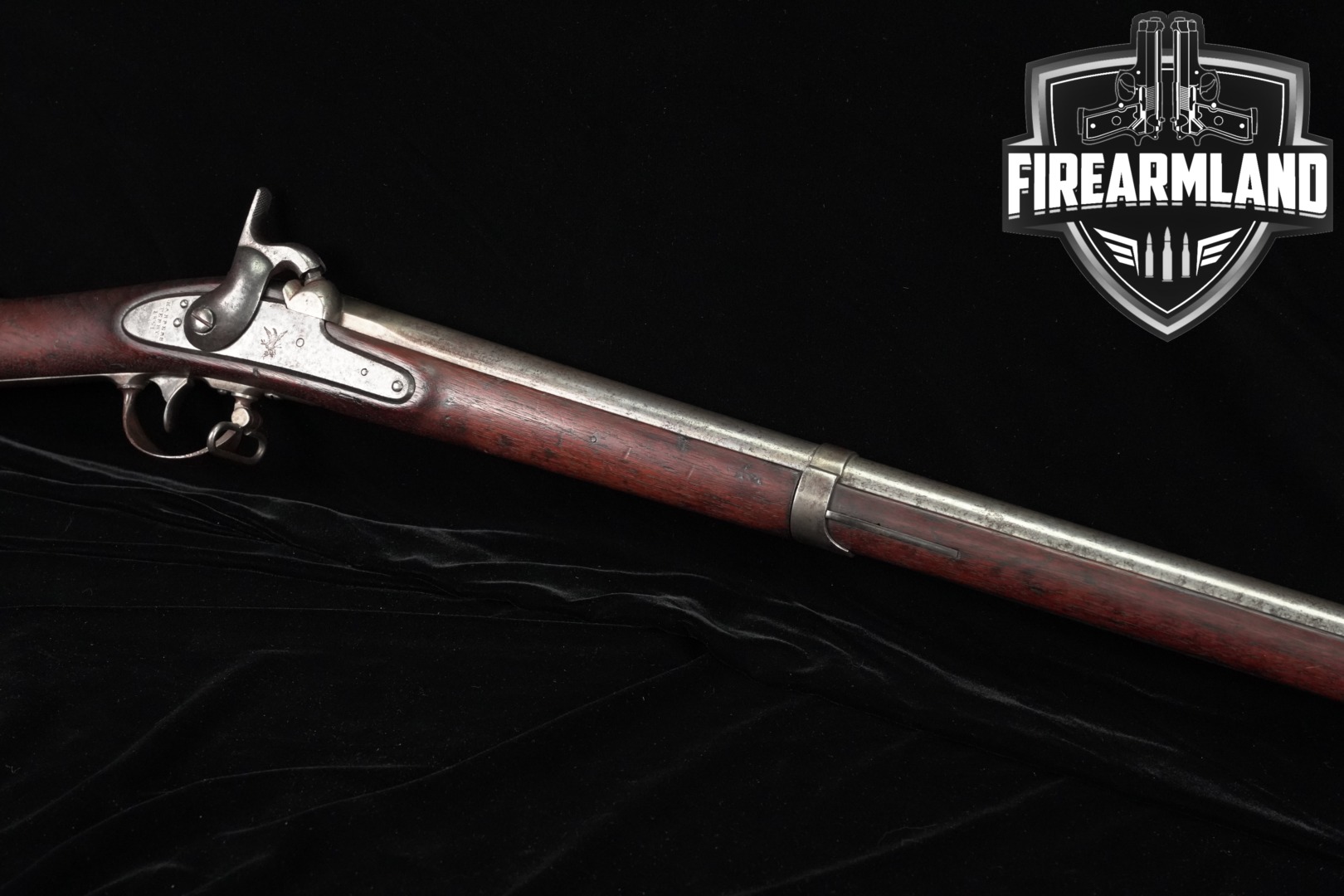 ANTIQUE 1851 Harpers Ferry Model 1842 Musket 69 Caliber 42" Black & Wood-img-0