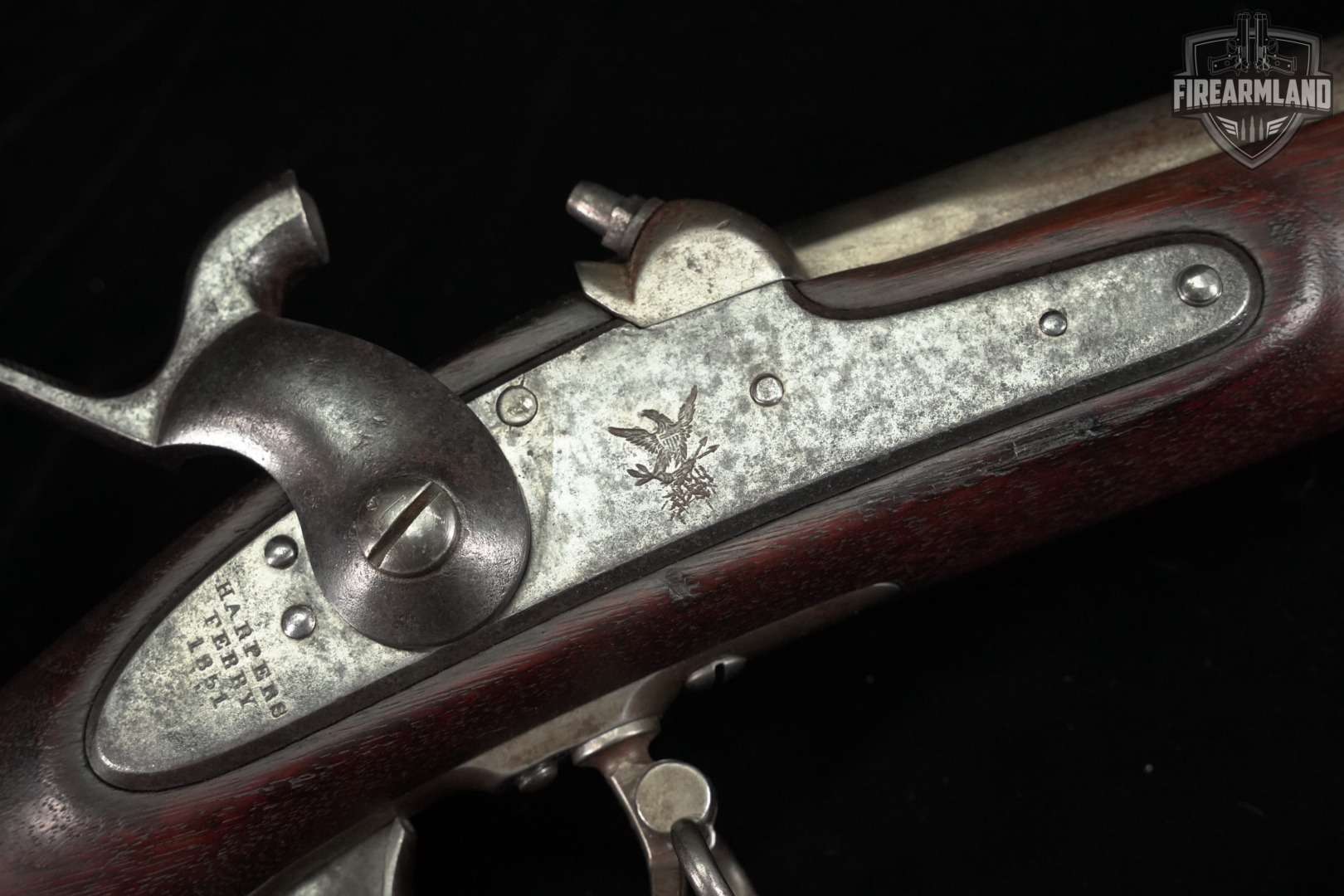 ANTIQUE 1851 Harpers Ferry Model 1842 Musket 69 Caliber 42" Black & Wood-img-17