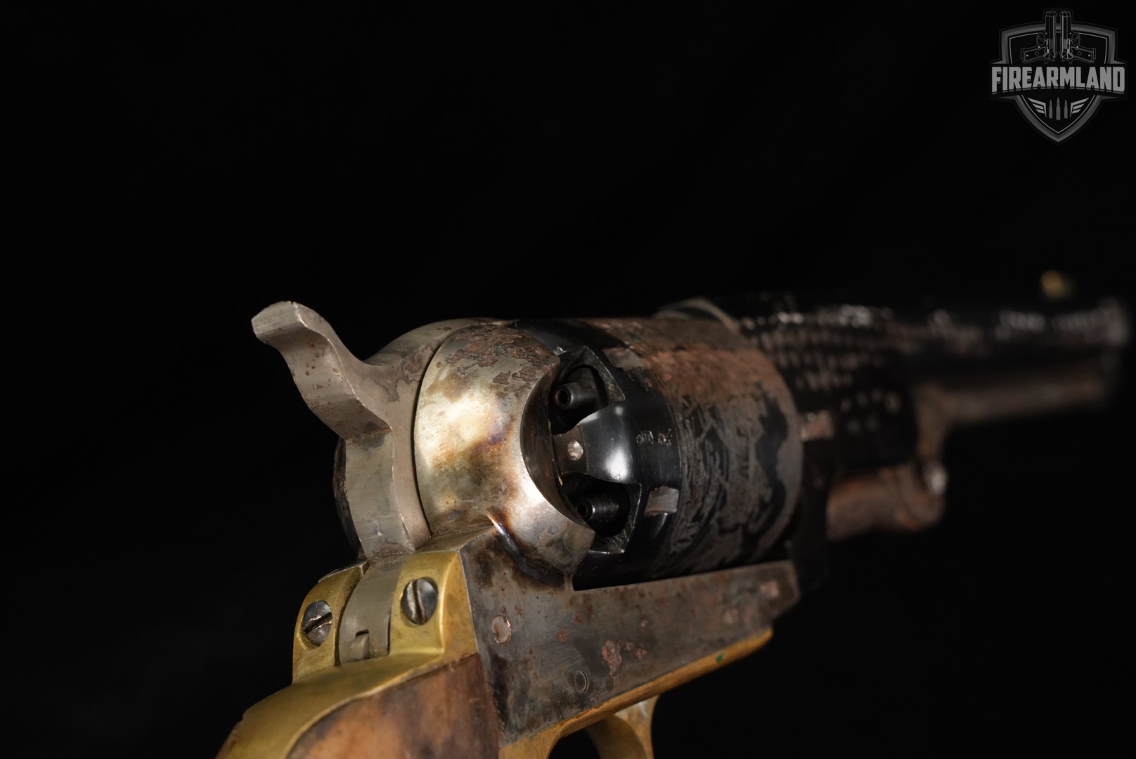 A Uberti 1848 Dragoon Second Model 44 BPM 7.5" Color Case Hardened & Blued-img-11