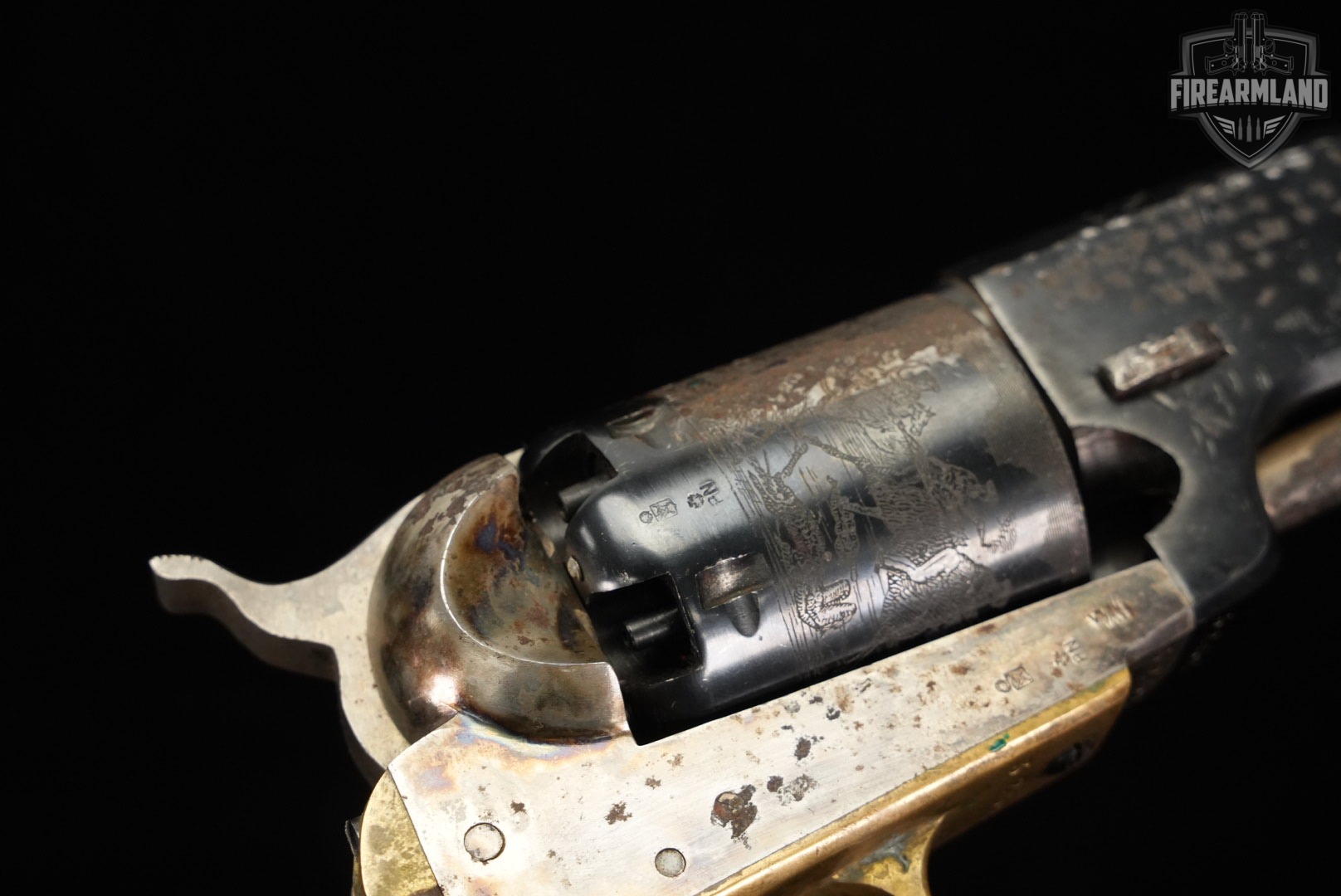 A Uberti 1848 Dragoon Second Model 44 BPM 7.5" Color Case Hardened & Blued-img-13