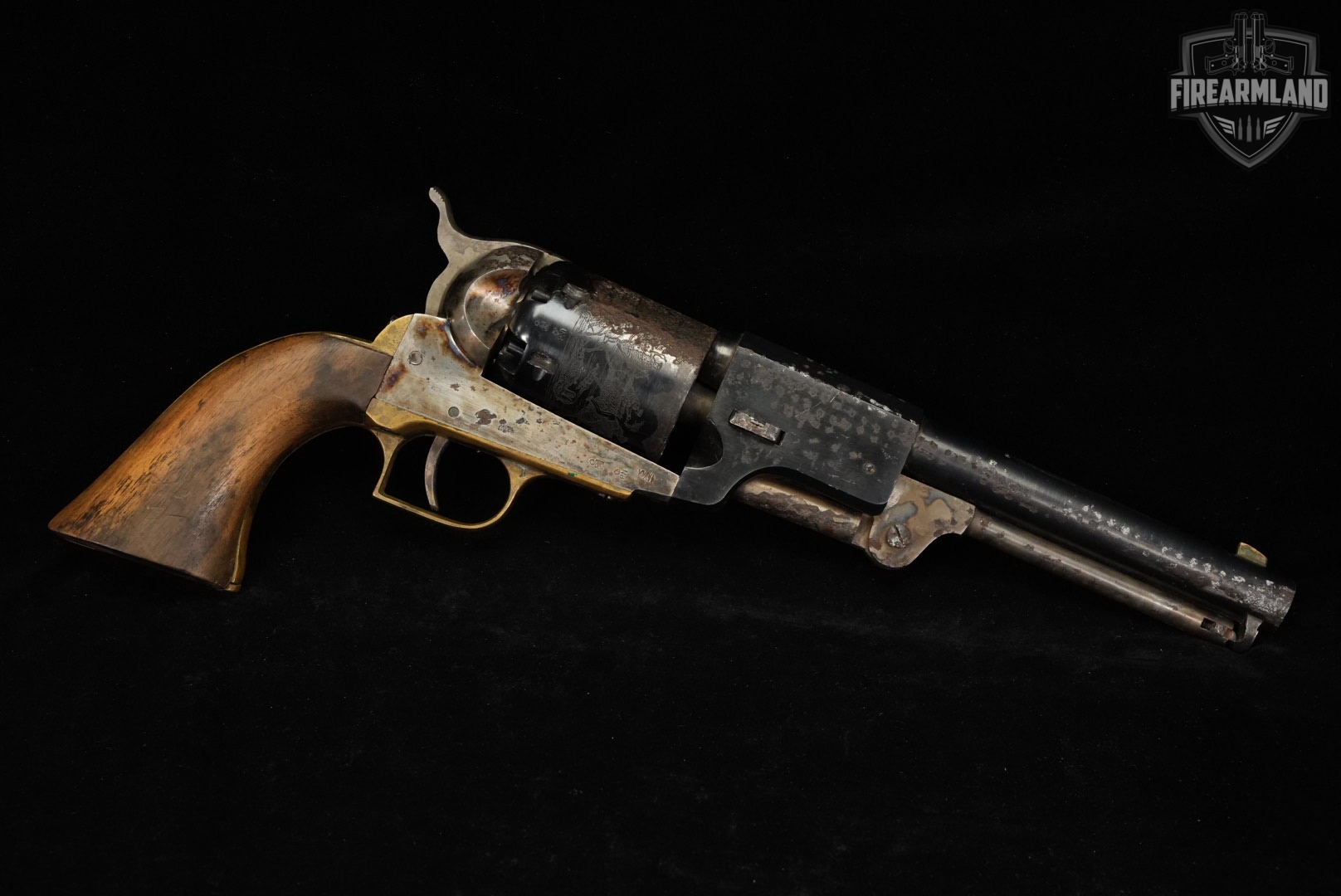 A Uberti 1848 Dragoon Second Model 44 BPM 7.5" Color Case Hardened & Blued-img-3