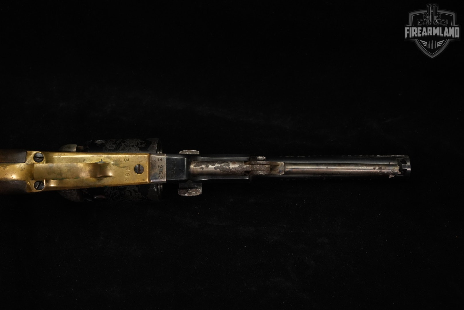 A Uberti 1848 Dragoon Second Model 44 BPM 7.5" Color Case Hardened & Blued-img-6