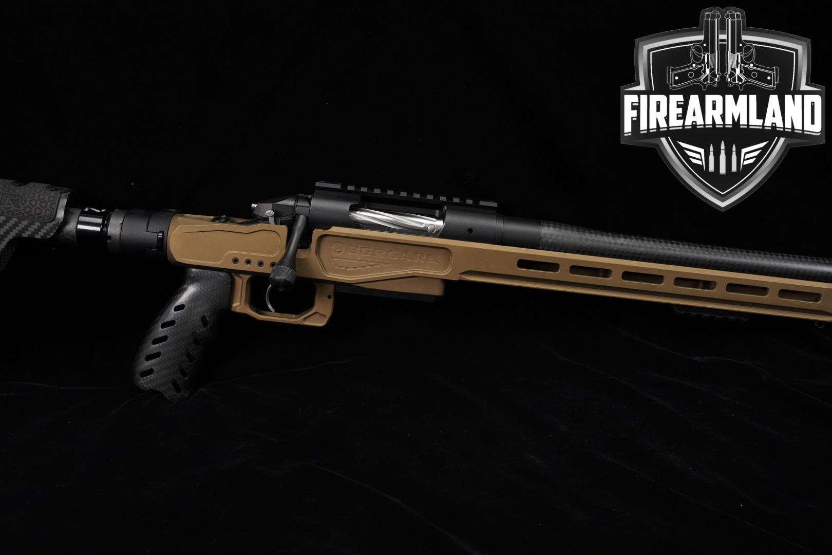 Bergara MgLite Premier Series 6.5 PRC Two-Tone Black & Tan in Excellent Condition Thumbnail