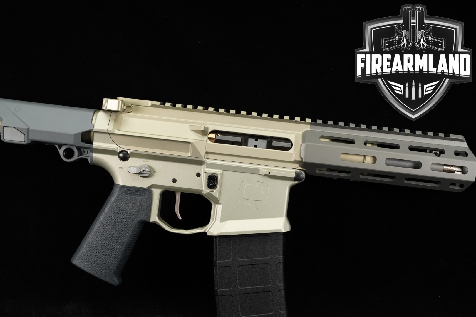 Q Honey Badger Pistol .300 AAC Blackout (7.62x35mm) Clear Anodized in Very Good Condition Thumbnail