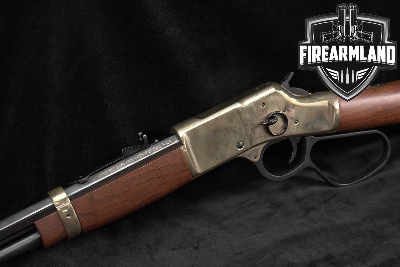 Henry Repeating Arms Big Boy Mare's Leg Brass .357 Mag. Polished Brass & Walnut in Very Good Condition Thumbnail