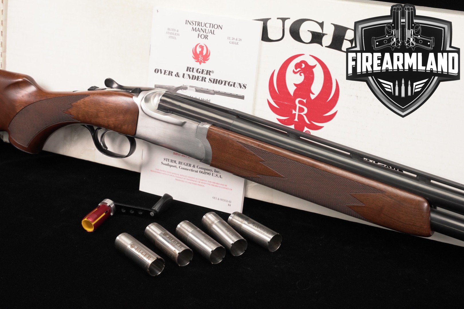 2004 Sturm Ruger Red Label 12 Gauge Two-Tone Blued & Stainless in Good Condition Thumbnail