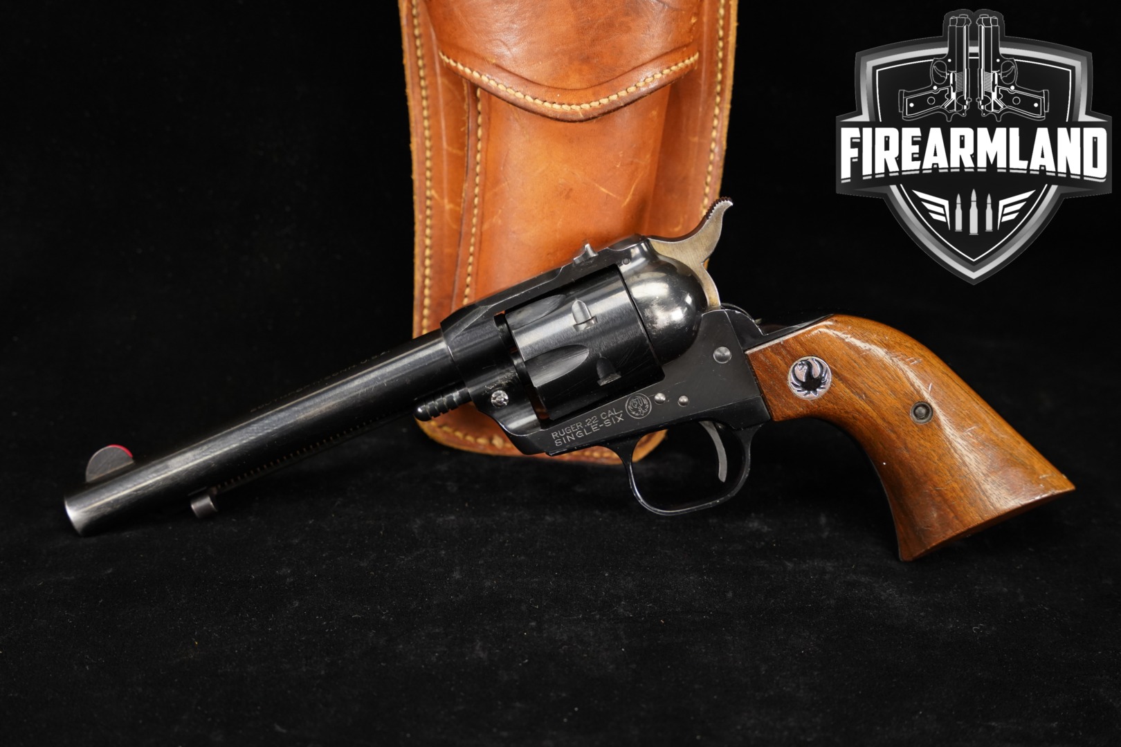 1960 Sturm Ruger Single-Six Standard Model, Old Model, Three-Screw .22 LR Blued in Good Condition Thumbnail