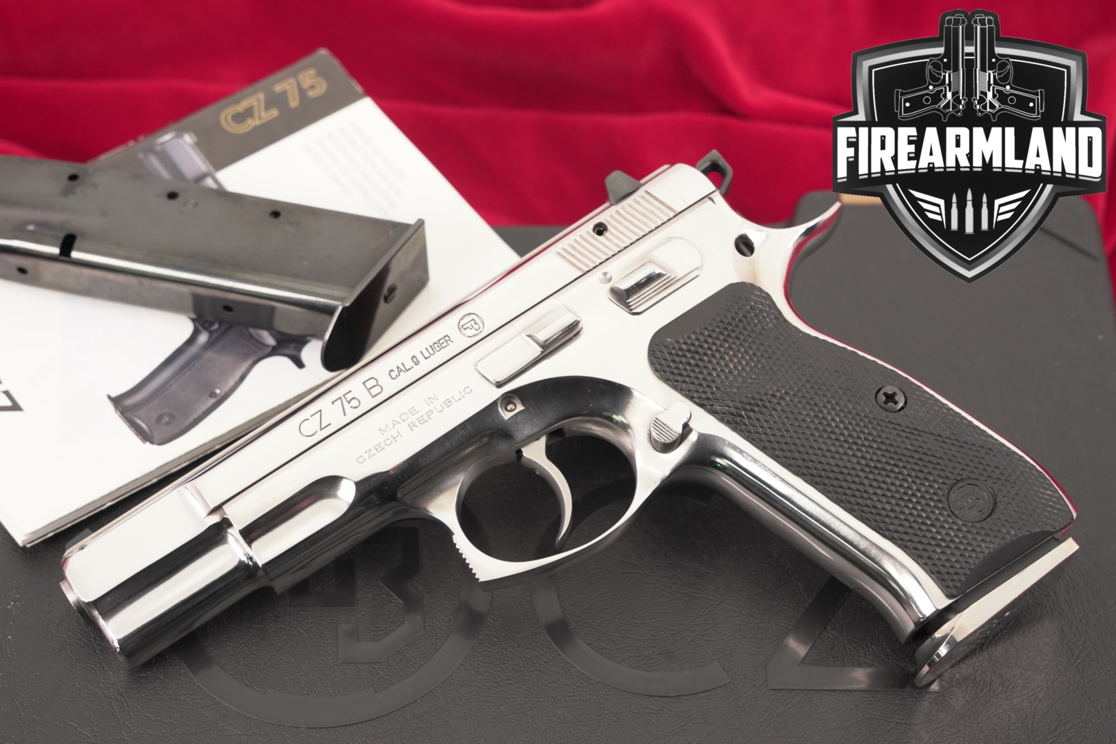 CZ 75 B High Polish Stainless 9mm 4.6" CZ75B 75B CZ75 +2 MAGS & ORIG CASE