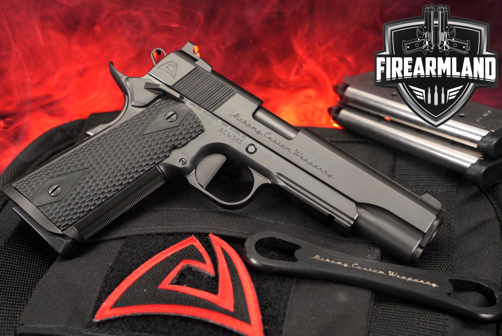 Alchemy Custom Weaponry Quantico Full Size .45 ACP Black in Excellent Condition Thumbnail
