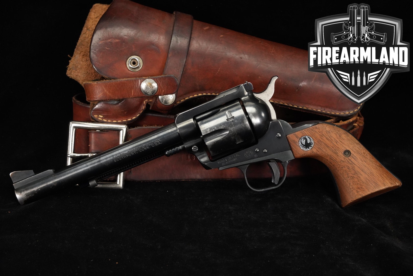 1969 Ruger Blackhawk Old Model Three-Screw 357 Magnum 6.5" Blued +HOLSTER-img-0