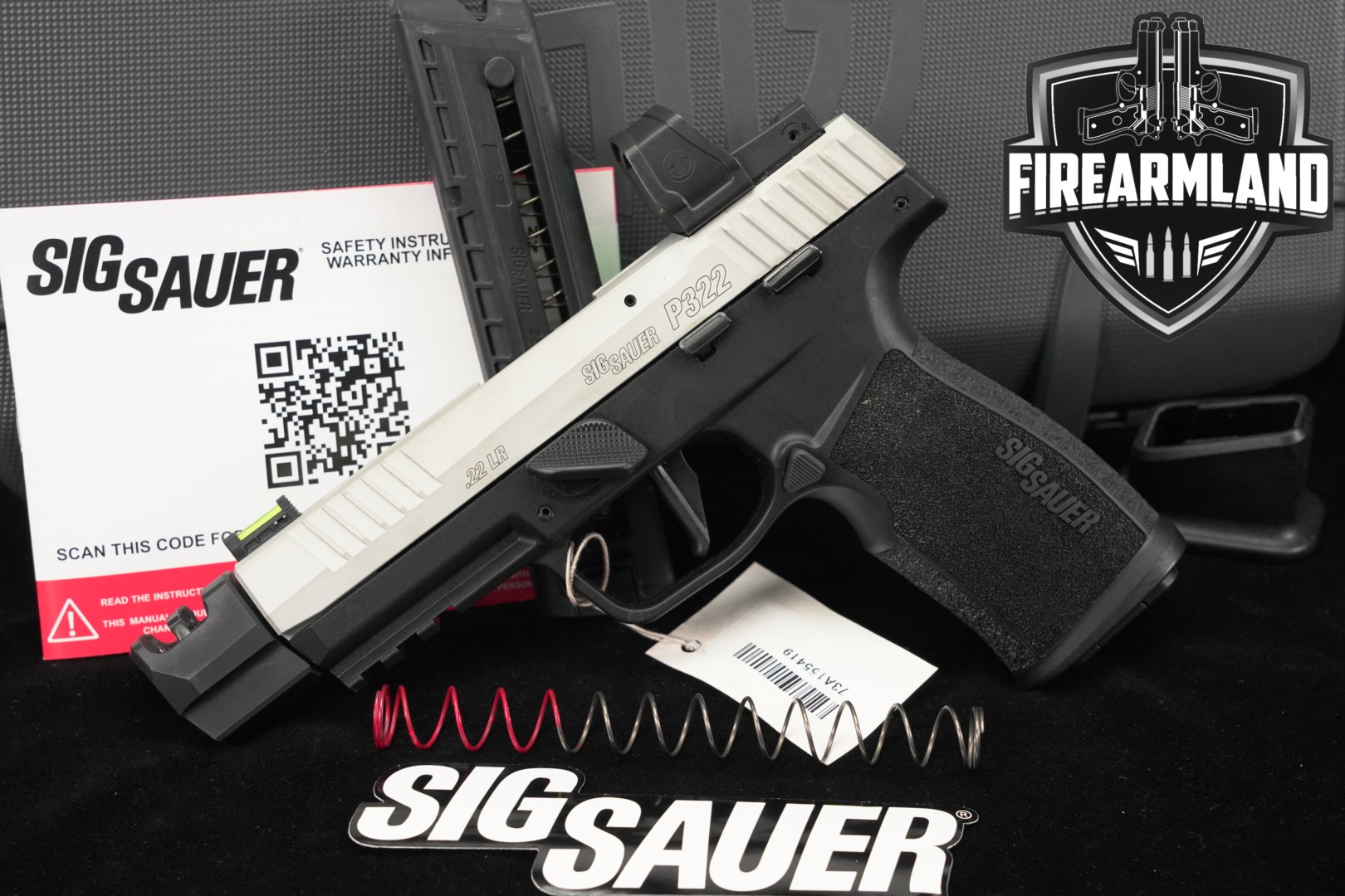 Sig Sauer P322 COMP, ROMEOZero Elite .22 LR Two-Tone Stainless in Good Condition Thumbnail