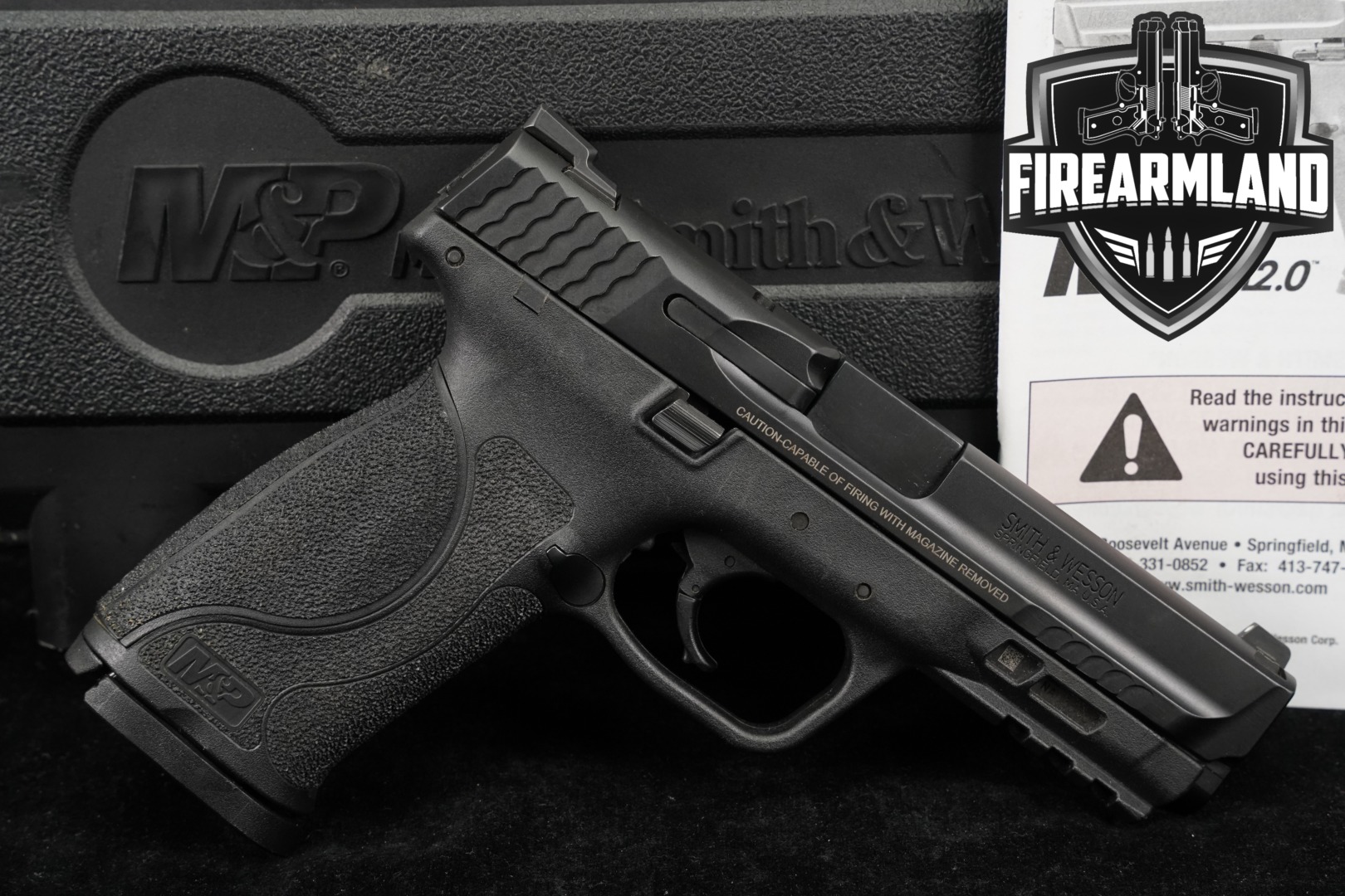 Smith & Wesson (S&W) M&P9 M2.0, Full Size, No Thumb Safety 9mm Luger Black in Very Good Condition Thumbnail