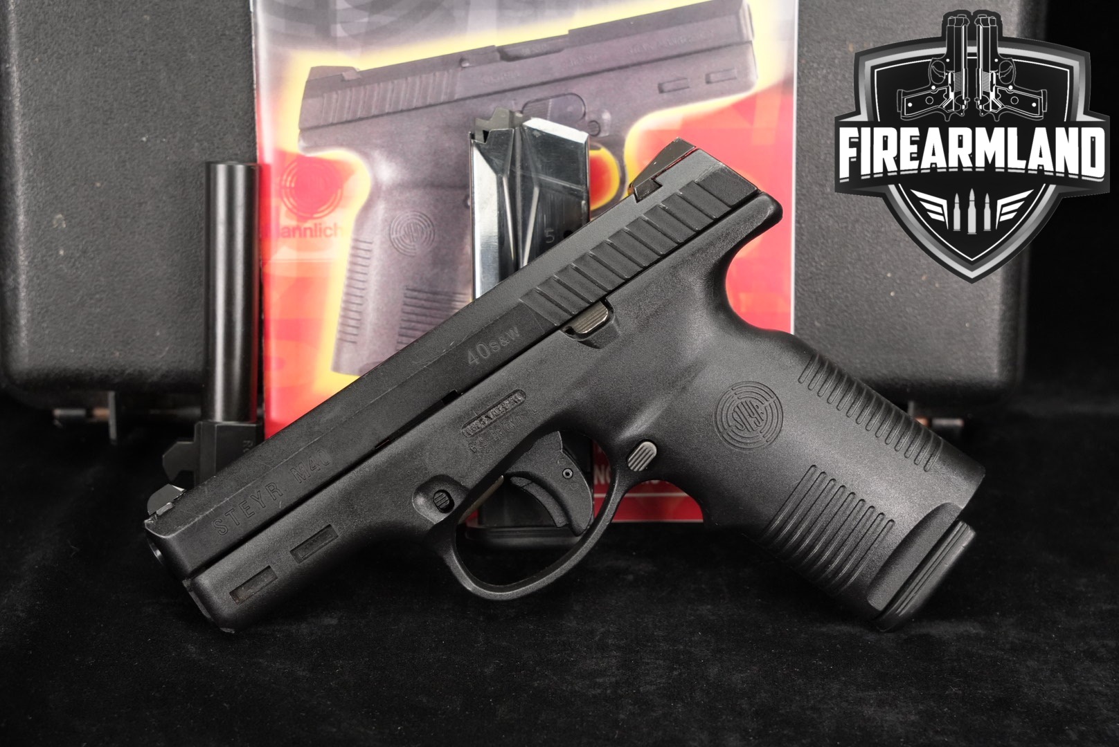 Steyr Arms M40 40S&W 1st-Gen Dual-Cal M-40 +2 MAGS, OG CASE, SPARE BARREL-img-0