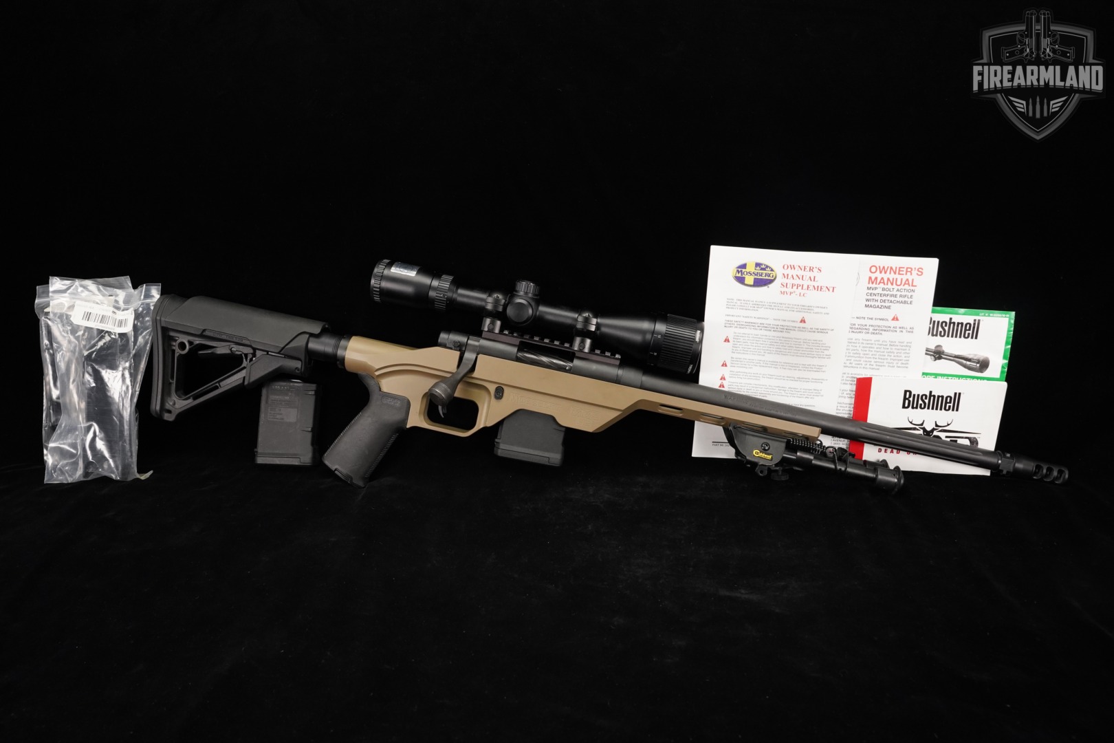 Mossberg MVP LC (Light Chassis) 5.56 NATO 16" Tan +2 MAGS, BUSHNELL SCOPE-img-3