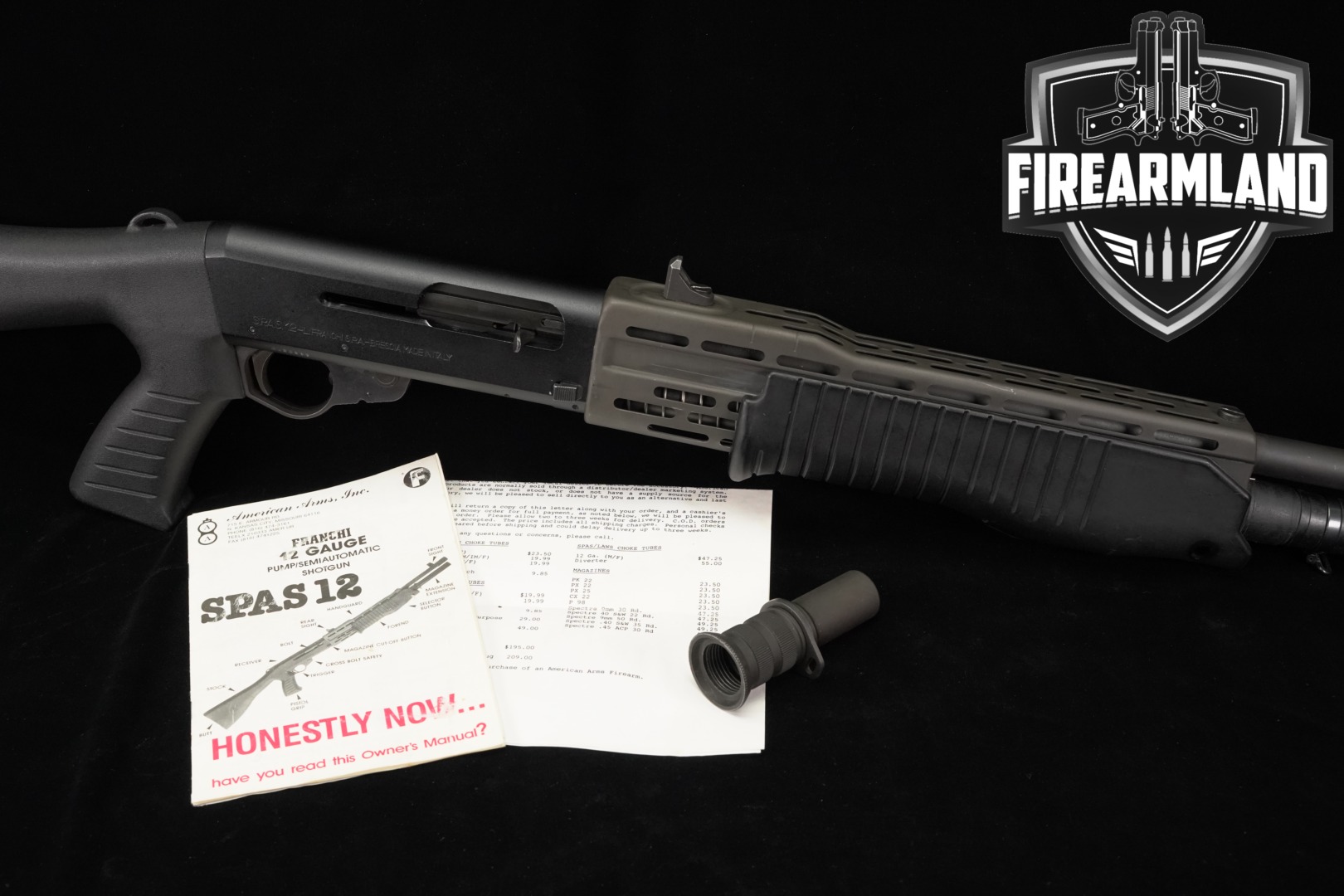 1993 Luigi Franchi S.p.A. SPAS-12 Fixed Stock, Cross-Bolt Safety, American Arms Import 12 Gauge Parkerized in Good Condition Thumbnail