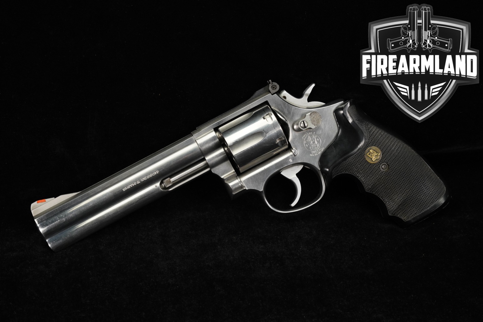 Smith & Wesson (S&W) Model 686-1 M-modified .357 Mag. Stainless in Good Condition Thumbnail