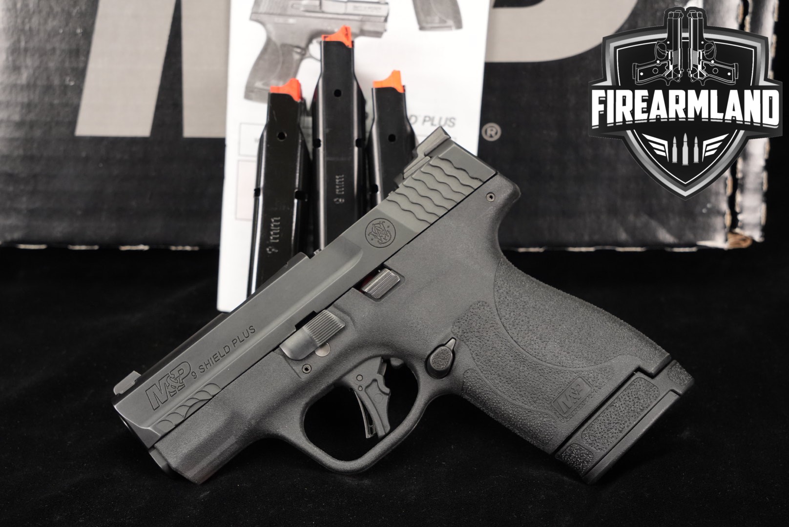 Smith & Wesson (S&W) M&P 9 Shield Plus Optics Ready, No Thumb Safety 9mm Luger Black in Very Good Condition Thumbnail