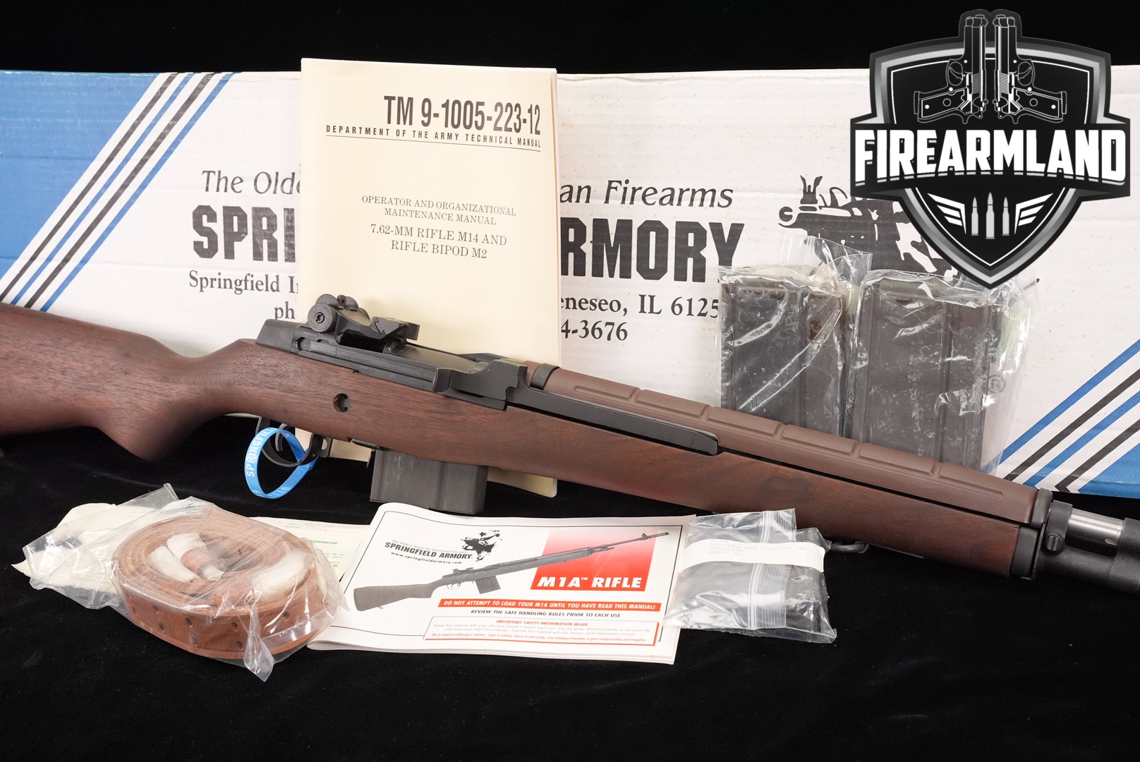 2002 Springfield Armory M1A Loaded 308 Win 22" M1-A +4 MAGS & ORIG BOX-img-0