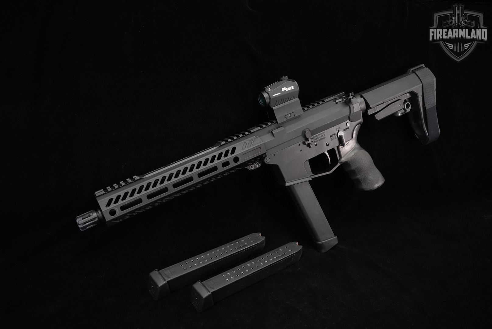 Angstadt Arms AA-0940 9mm AR-9 AR9 10.5" AA0940 BRACE +3 MAGS, ROMEO OPTICS-img-2