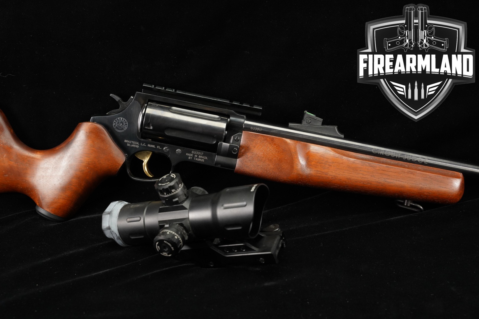 Rossi Circuit Judge 45 LC/410 18.5" Blued & Hardwood +UTG OPTICS-img-0