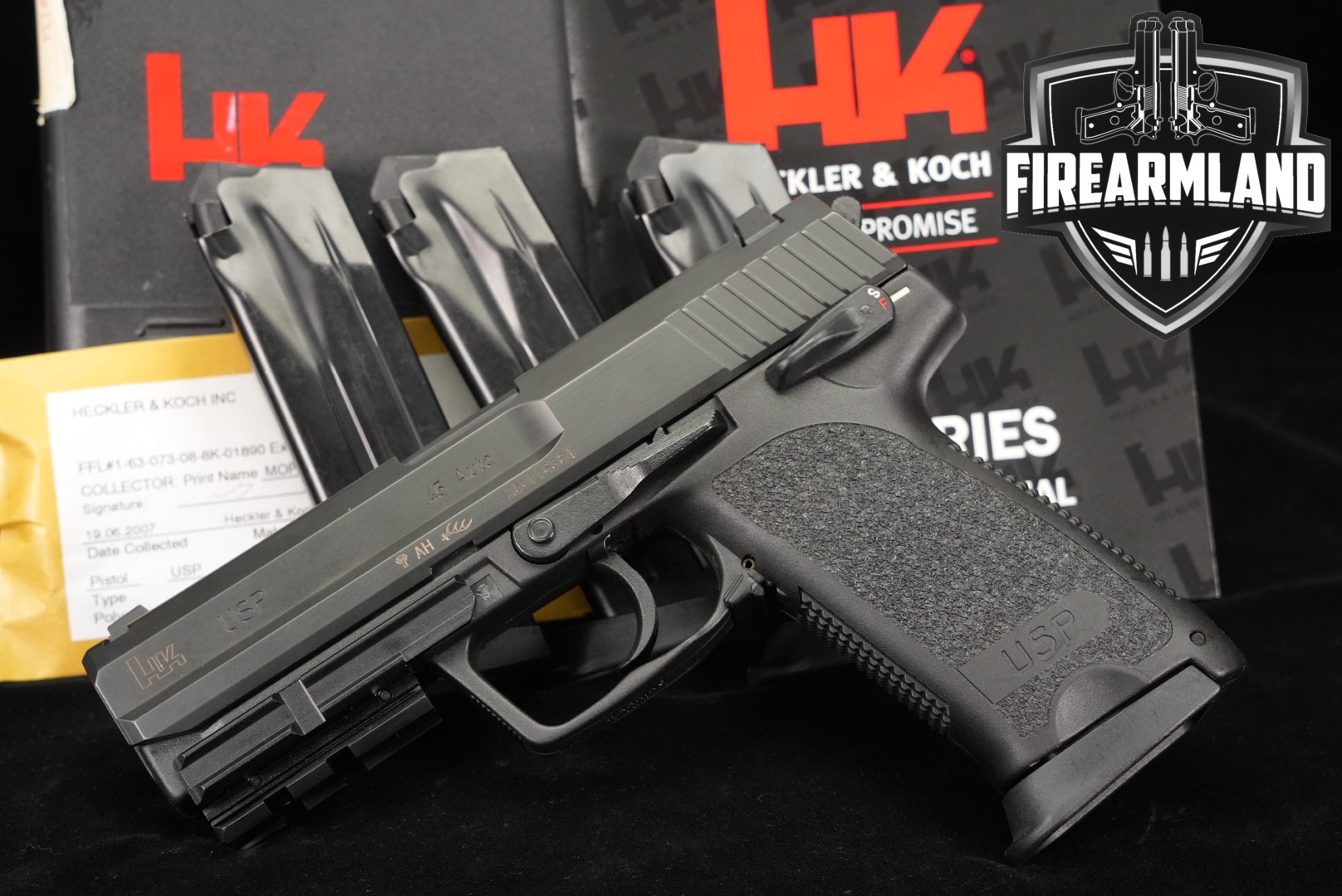 Heckler & Koch (H&K, HK) USP45 Variant 1 .45 ACP Black in Very Good Condition Thumbnail