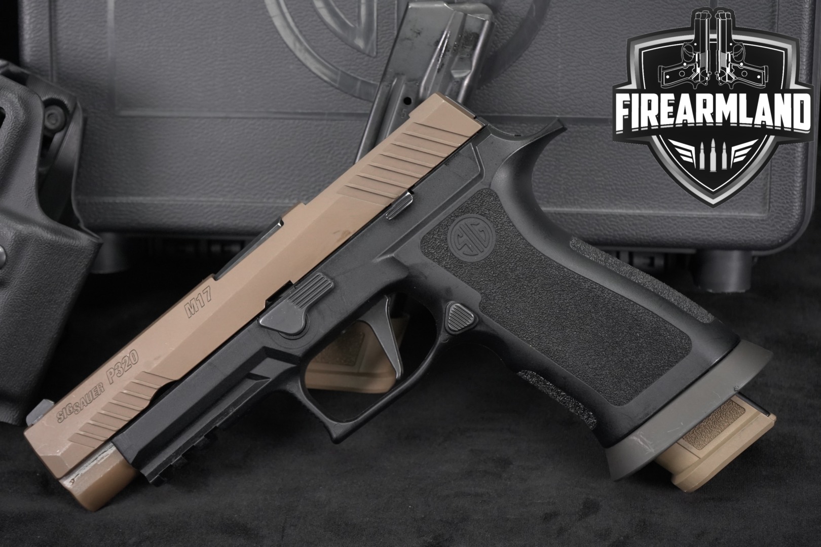 Sig Sauer P320-M17 9mm Luger Two-Tone Coyote Tan in Good Condition Thumbnail