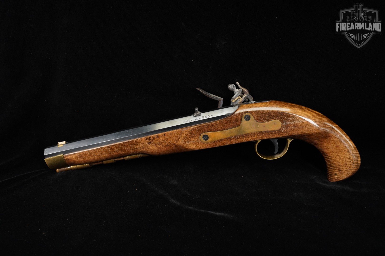 Miroku KOREA Kentucky Pistol Flintlock 45 10" Blued & Curly Maple Ultra-Hi-img-4
