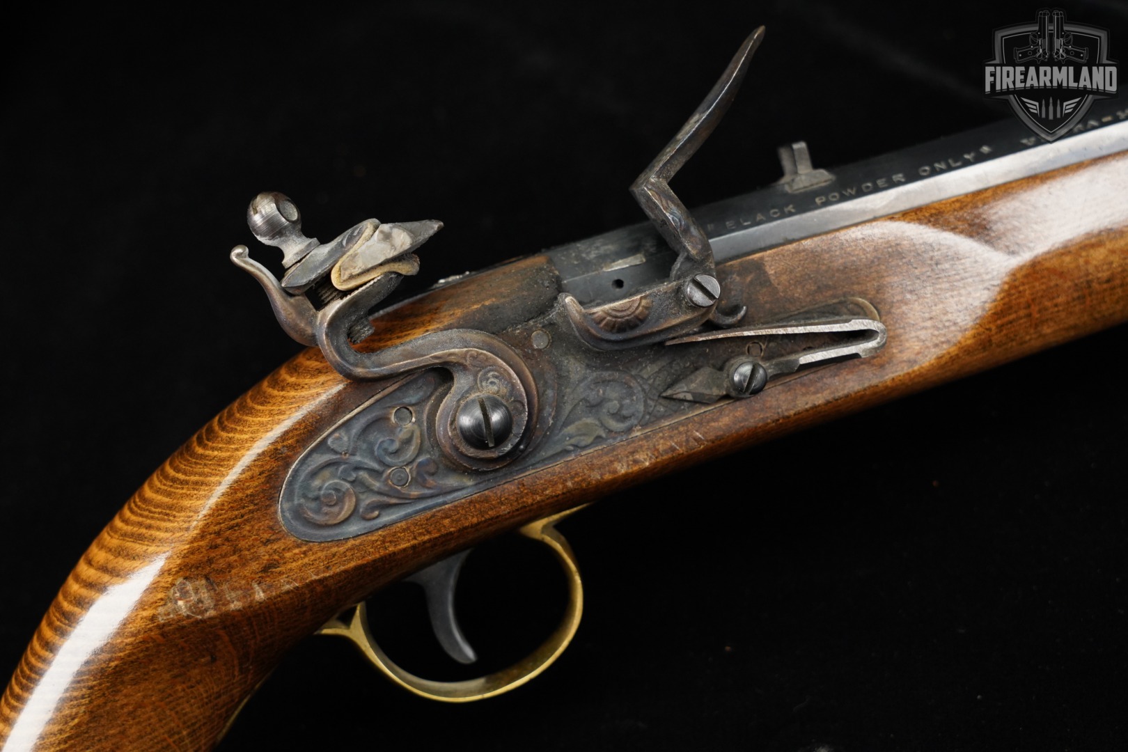 Miroku KOREA Kentucky Pistol Flintlock 45 10" Blued & Curly Maple Ultra-Hi-img-8