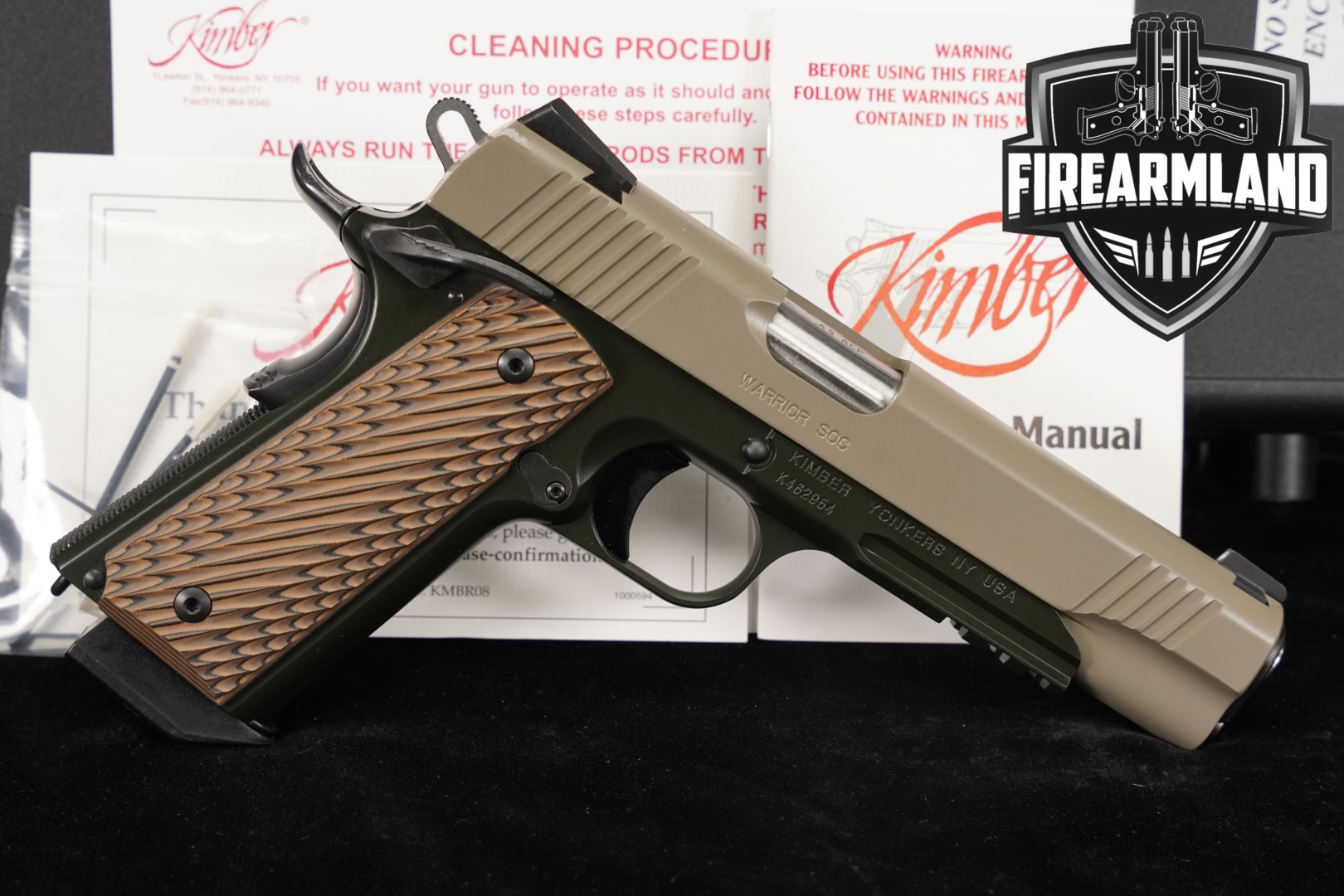 Kimber Warrior SOC .45 ACP Two-Tone Tan & Dark Green in Excellent Condition Thumbnail