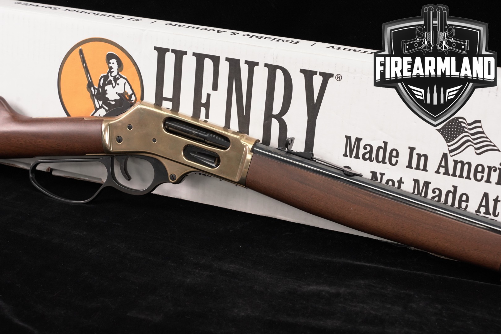 Henry H010BG H10 Big Boy 45-70 22" Polished Brass & Walnut +ORIG BOX-img-0