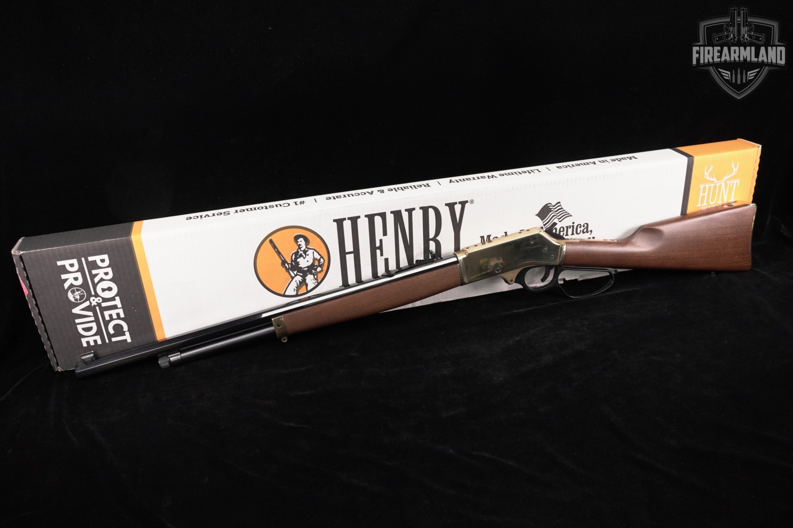 Henry H010BG H10 Big Boy 45-70 22" Polished Brass & Walnut +ORIG BOX-img-2