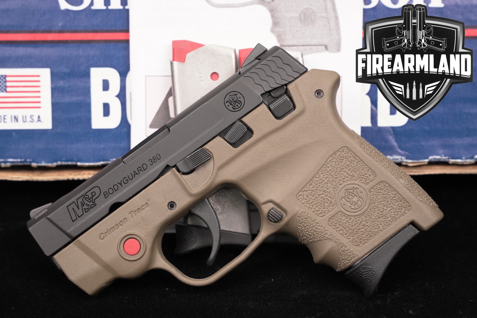 Smith & Wesson (S&W) M&P Bodyguard 380 Crimson Trace Integrated Laser .380 ACP Two-Tone FDE in Very Good Condition Thumbnail